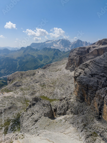 Marmolada – a mountain range in the Dolomites in Italy