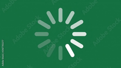 Glowing neon loading spinner icon rotating on dark background