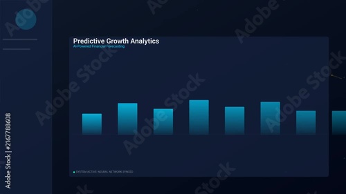 Rising Bar Chart and ROI Counter Financial Dashboard Animation
