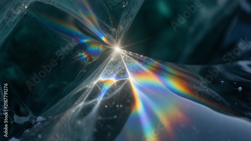 Backlit Ice Facet Rainbow Spectrum 
