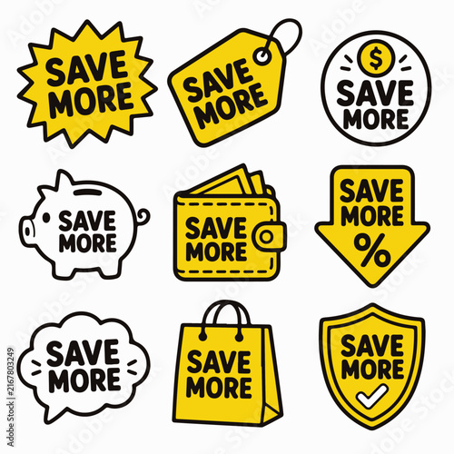 A collection of green and black line art icons representing the concept of cash back.