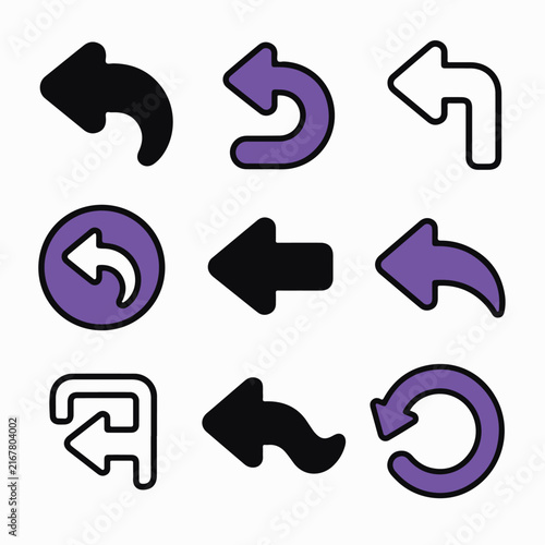 A collection of various arrow icons and navigation symbols displayed on a white background.