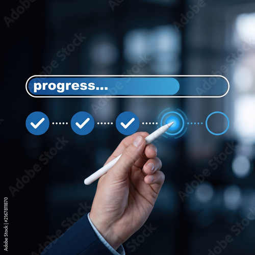 Person selecting search result on digital interface