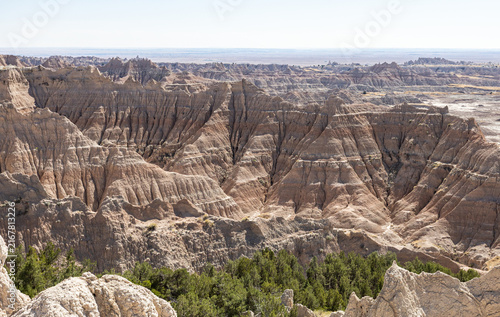 Cuadro en lienzo Rugged formations in Badlands National Park, South Dakota