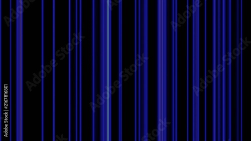 Blue neon vertical light stripes glowing on dark background for tech videos
