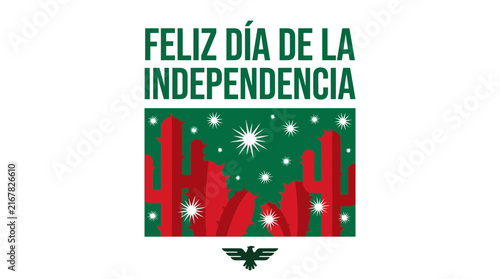 Feliz Dia De La Independencia Mexican Desert Scene