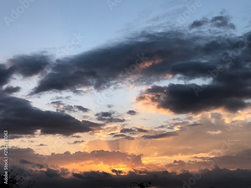 sunset in the clouds