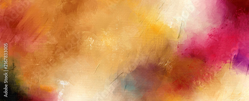 Luminous Golden Abstract Oil Fragment