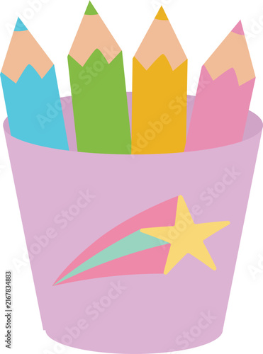Colored pencils illustration