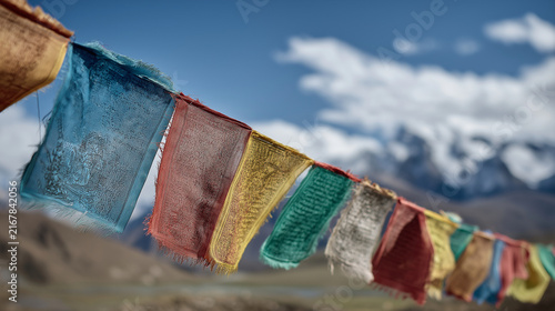 Tibetan Prayer Flags Wind