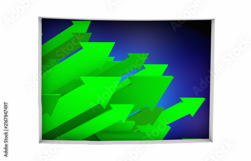 Colorado CO State Map Arrows Increase Up On the Rise Growth Data 3d Illustration
