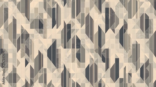 Abstract Geometric Seamless Pattern Featuring Minimalist Book Spine Lines in Soft Colors