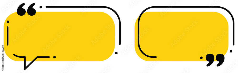 Naklejka premium Quote bubble icons featuring three colorful empty speech boxes for testimonials, communication, feedback, suggestions, and social media design, vector