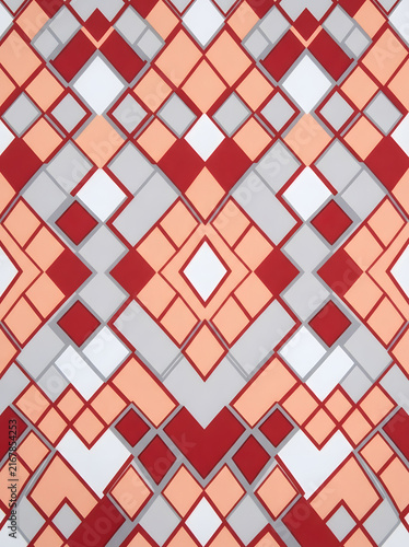 Peach and gray argyle diamond pattern vector background for fashion design wrapping paper and print media.