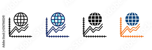 Global Market Multistyle Icon Set