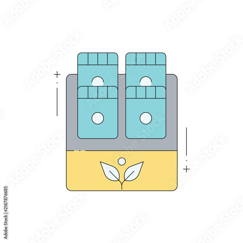 Yoga Blocks line icon for yoga, meditation and wellness design