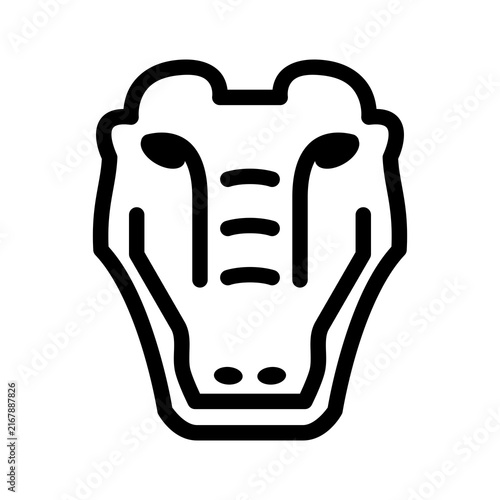 Crocodile Line Design Style