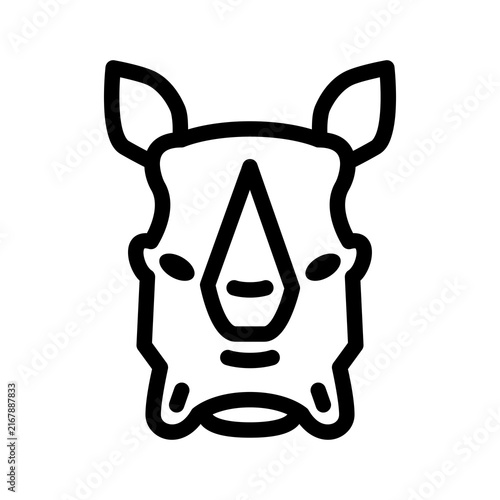 Rhinoceros Animal Icon Image