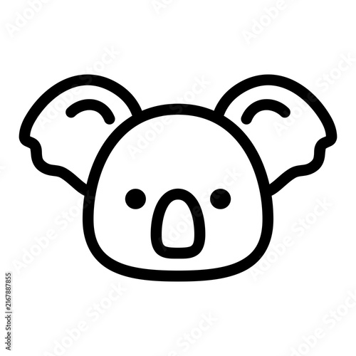 Cute Koala Animal, Simple Icon 