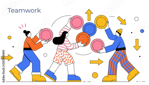 teamwork concept with people working together