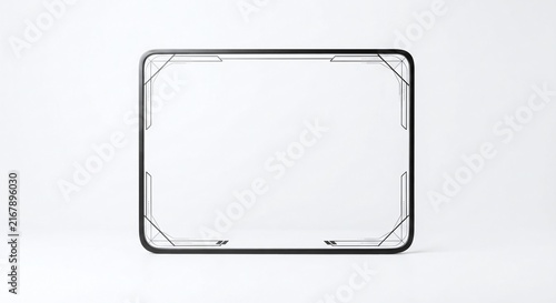 isolated white background, modern frame design for your works, text frame, image frame