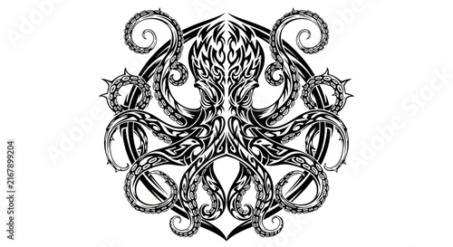 Intricate Tentacled Creature Design Element.