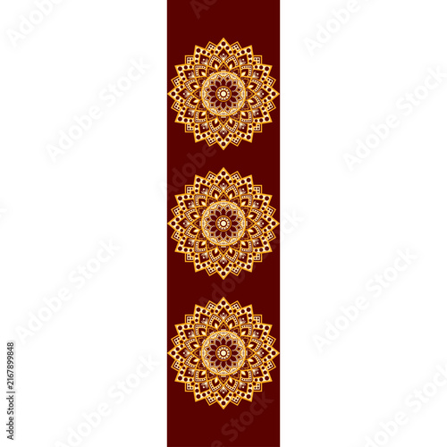 Royal Islamic border frame vector design for title and header box.ai