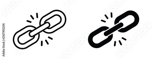 Bild auf Leinwand Weak Icons, in Different Styles, Minimal Symbol Designs for Fragility, Vulnerabi
