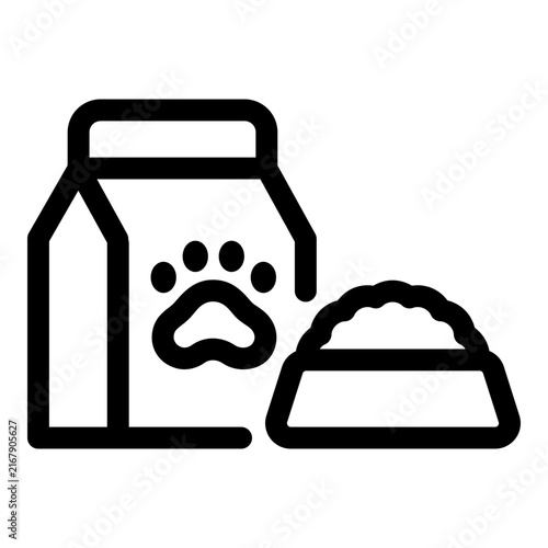 Pet food icon. Vector line icon