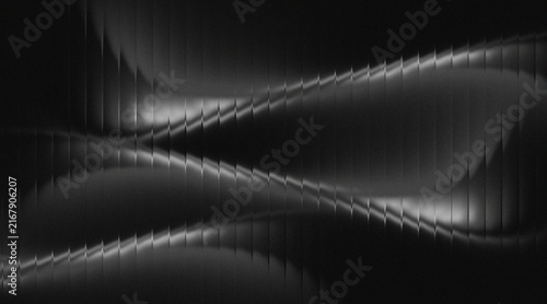 Abstract black and white smooth gradient ribbed glass backgrounds.
