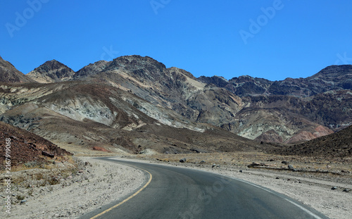 The curve of scenic loop - Death Valley National Park, California