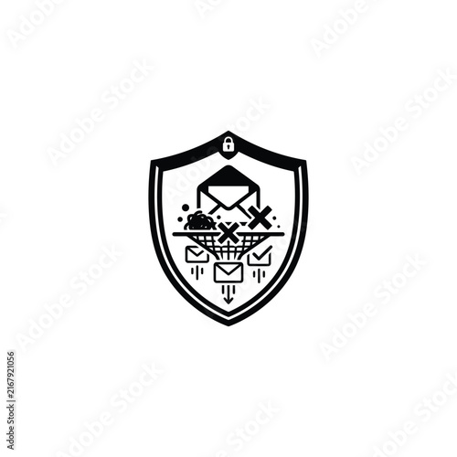 Vintage medical emblem shield with caduceus and crown for healthcare branding and logos