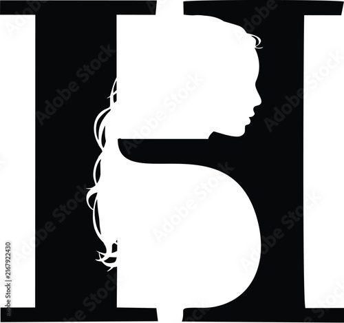 Vector illustration pregnant woman silhouette isolated on white background