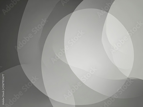 Minimalist Geometric Overlapping Circles Monochrome Design.