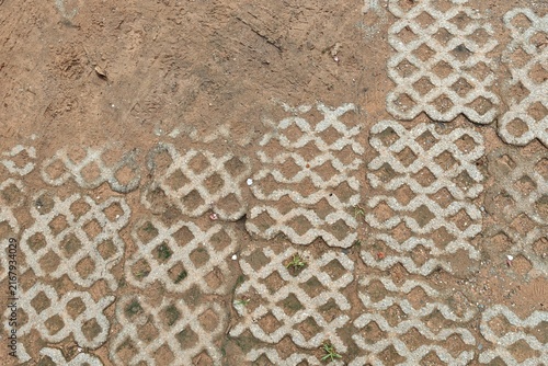 Old cement floor in Thailand