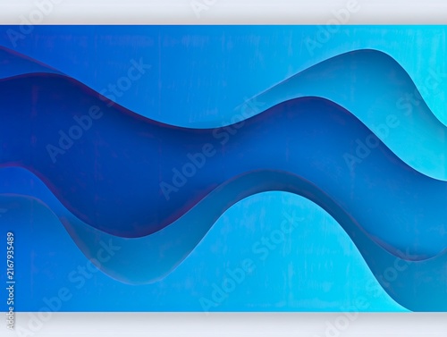 Smooth Blue Wave Abstract Background Texture.