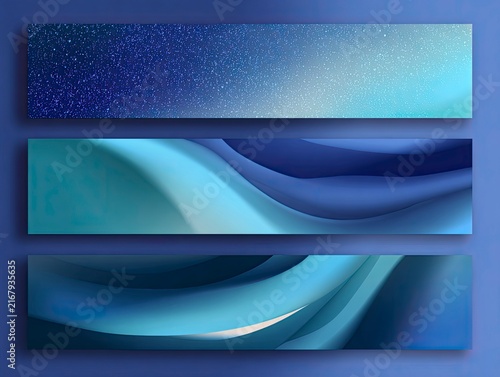 Smooth Gradient Blue Abstract Background Design.