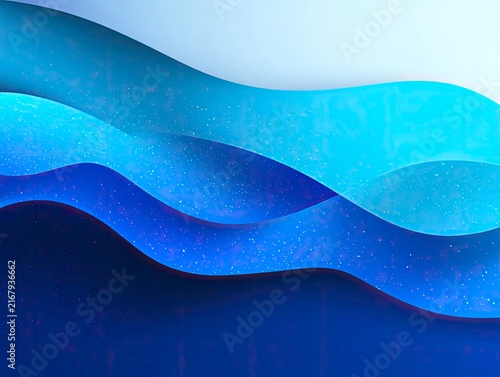 Soft Wavy Abstract Gradient Blue Background Texture.