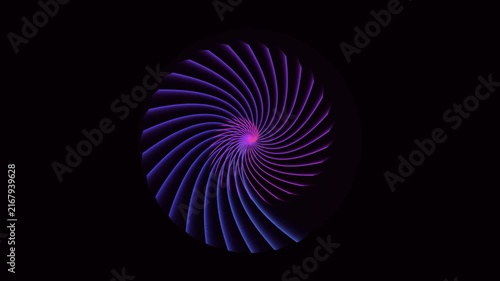 Abstract circular motion pattern with swirling light rays contracting inward into center point against dark background for digital design and modern motion graphics.
