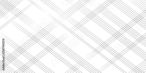 Geometric square stripe line background. abstract oblique stripe diagonal black and white line gradient fabric transparent diagonal line cloth . grid striped seamless pattern fabric design.	
