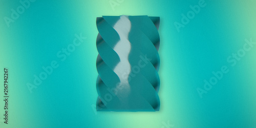 Bild auf Leinwand Smooth teal gradient with a premium polished feel, evoking damascus steel and a sleek decorative backdrop