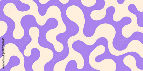 Abstract purple and cream fluid wave pattern with abstract background minimalist artistic backdrop wallpaper illustration