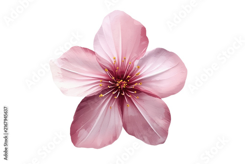 Soft pink five petal flower