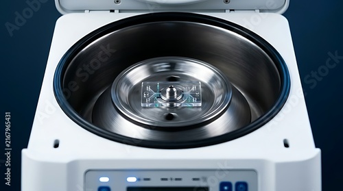 Medical Laboratory Centrifuge Machine Open with Rotor Chamber in Hospital Lab