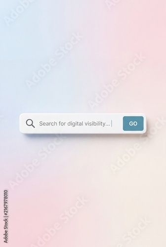 Search Bar with Magnifying Glass SEO Concept