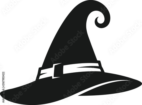 A delightful and spooky halloween vector illustration of a classic witch's hat perfect for seasonal designs and festive celebrations evoking a magical atmosphere