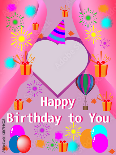 Vector birthday greeting background. Suitable for use as a background, banner, sign, greeting card, or invitation.