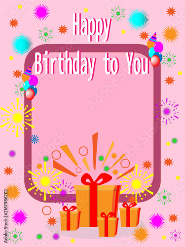 Vector birthday greeting background. Suitable for use as a background, banner, sign, greeting card, or invitation.