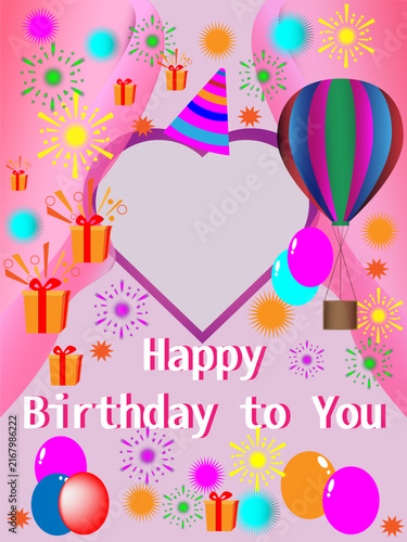 Vector birthday greeting background. Suitable for use as a background, banner, sign, greeting card, or invitation.