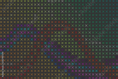 Colorful Neon Diamond Wave Line Pattern